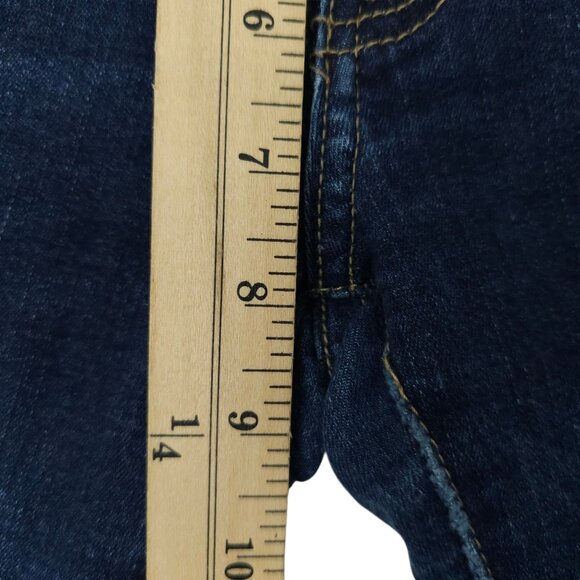 Kancan Distressed Ankle Jeans Womens 11/29 Straight Skinny Dark Wash Low Rise - Picture 14 of 15